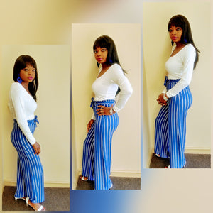 Lizzy Royal Blue Stripe Set