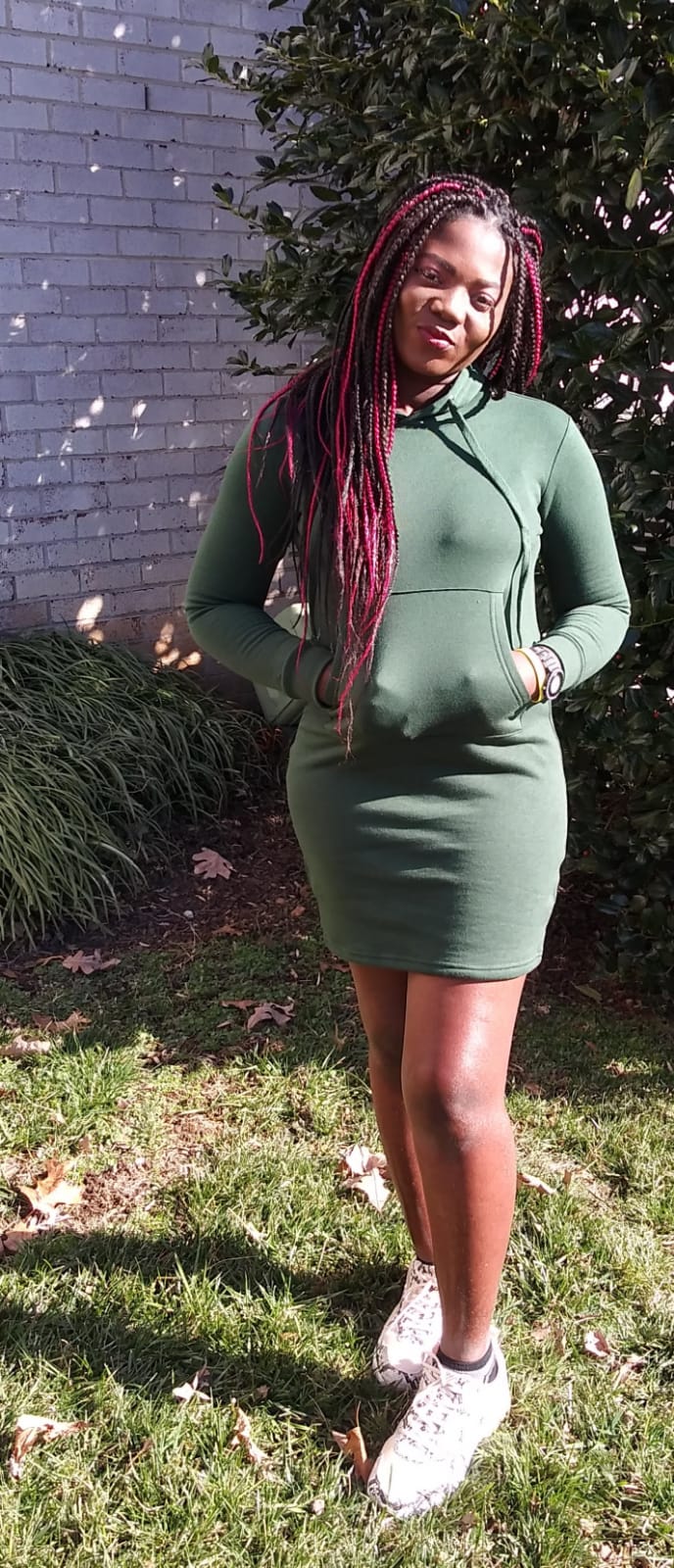 Hunter Green Hoodie Dress