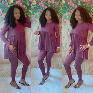 Cute and Comfy Set ( Plum)