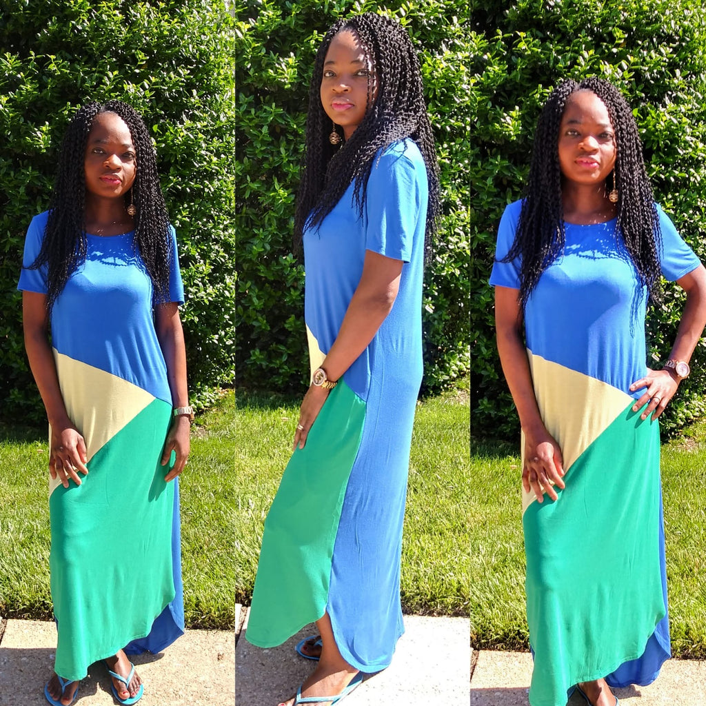 Loveth Color Block Maxi Dress