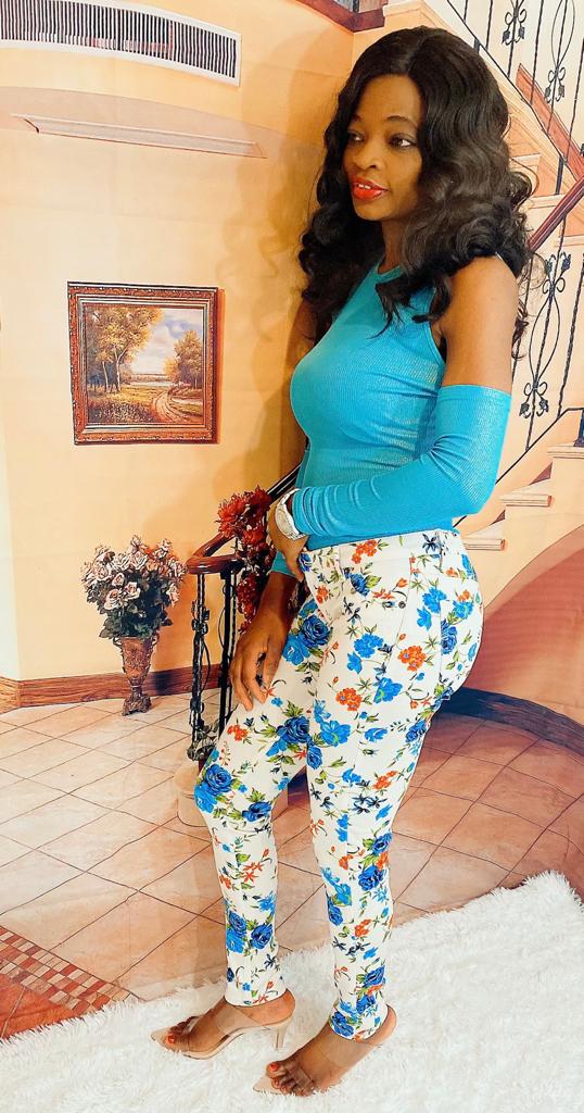 Floral Pants ( Blue)