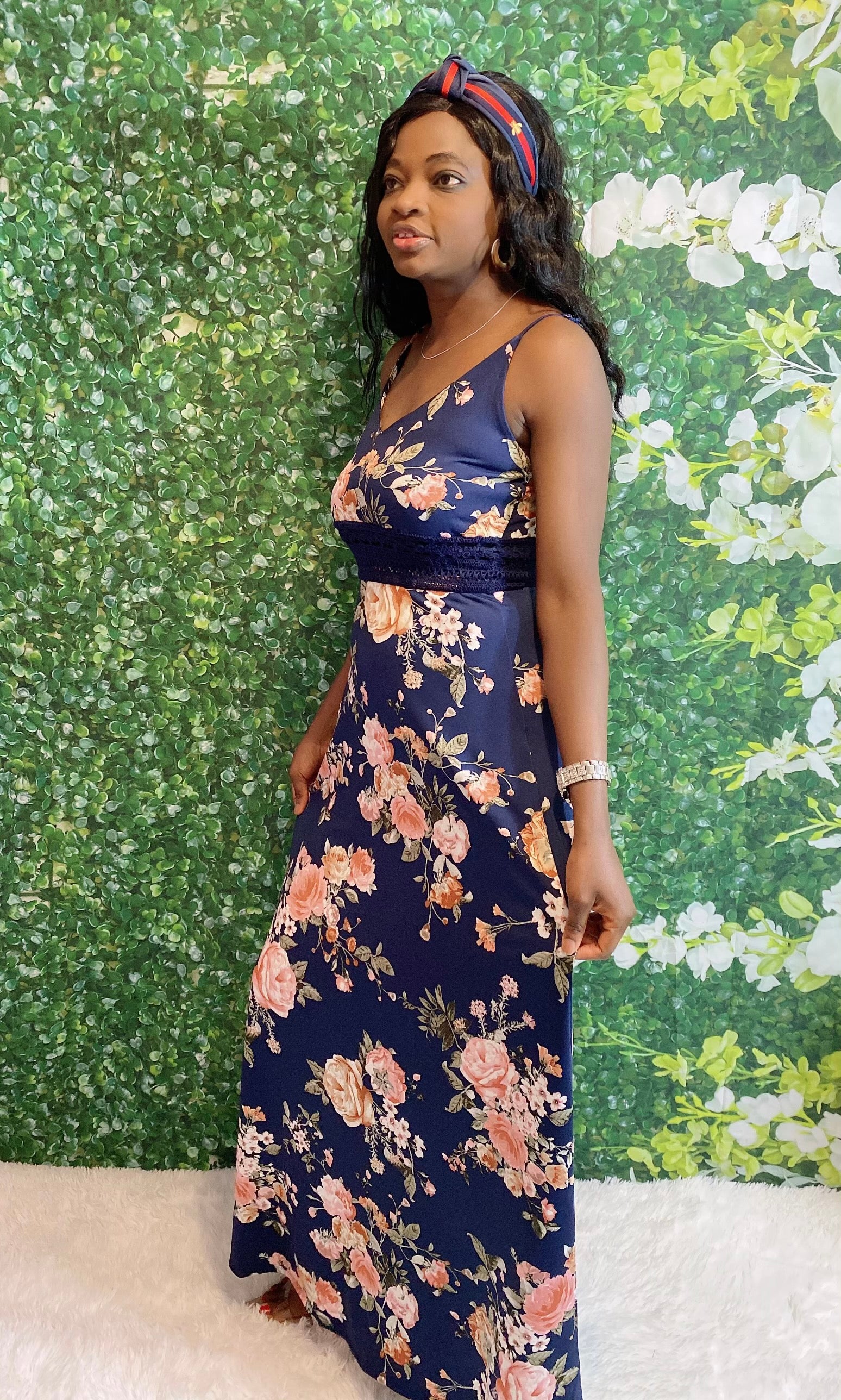 Summer Maxi Dress ( Navy)