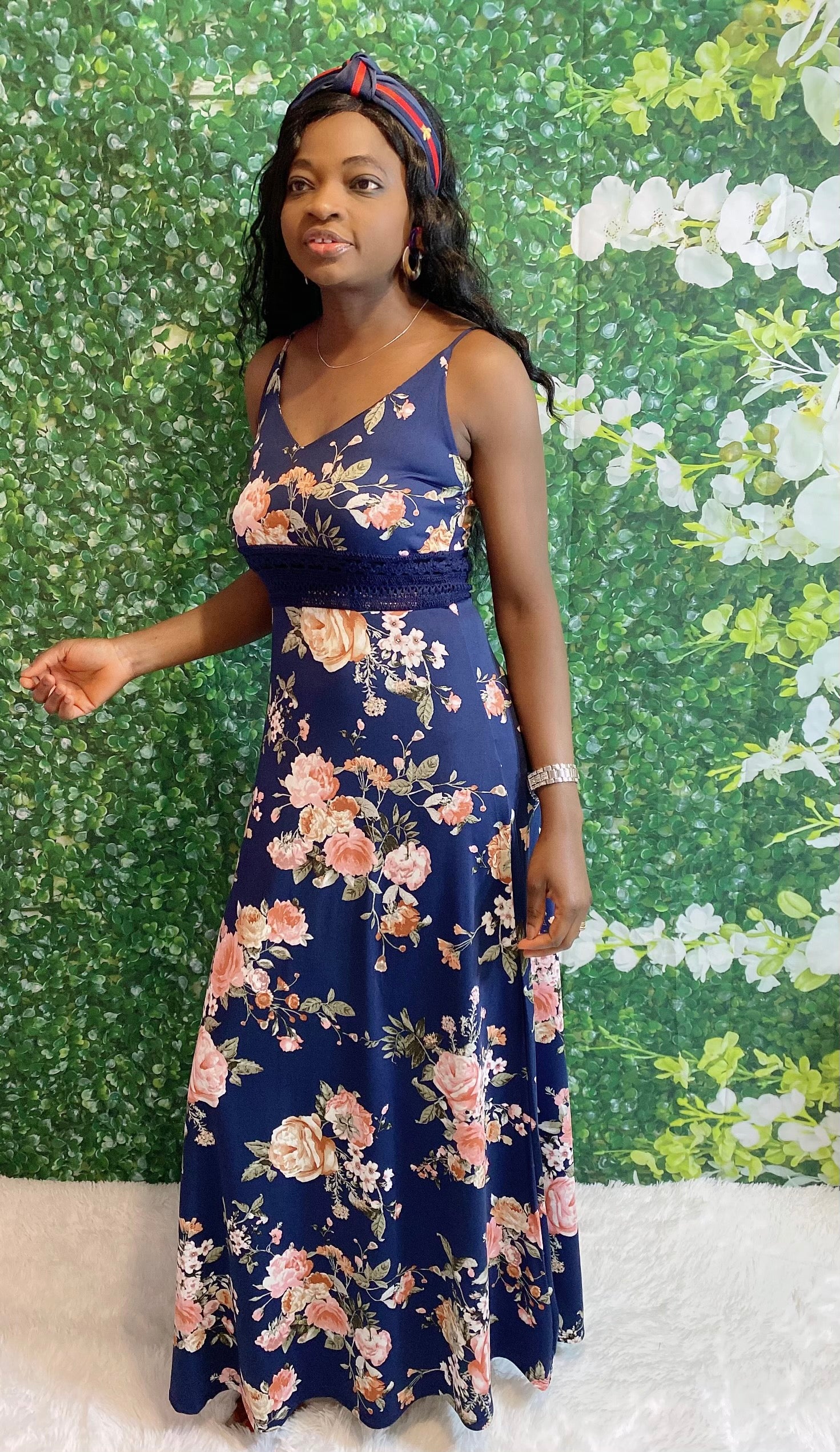 Summer Maxi Dress ( Navy)