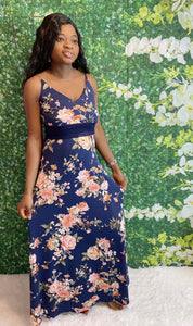 Summer Maxi Dress ( Navy)