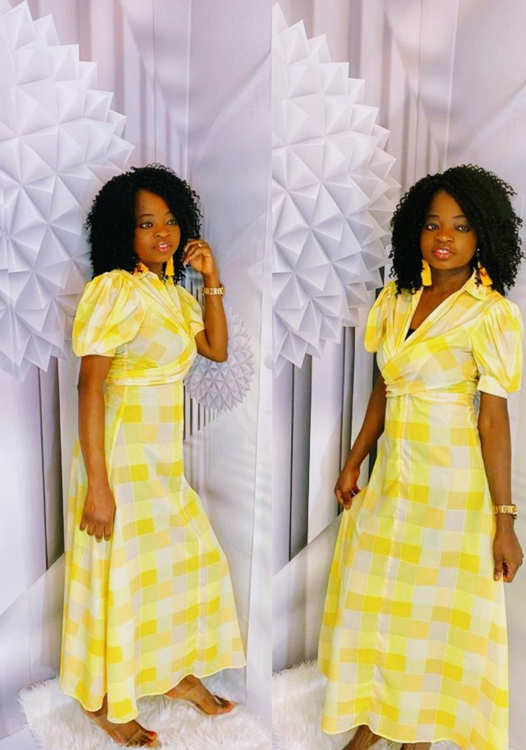Sandra Maxi Dress ( Yellow)