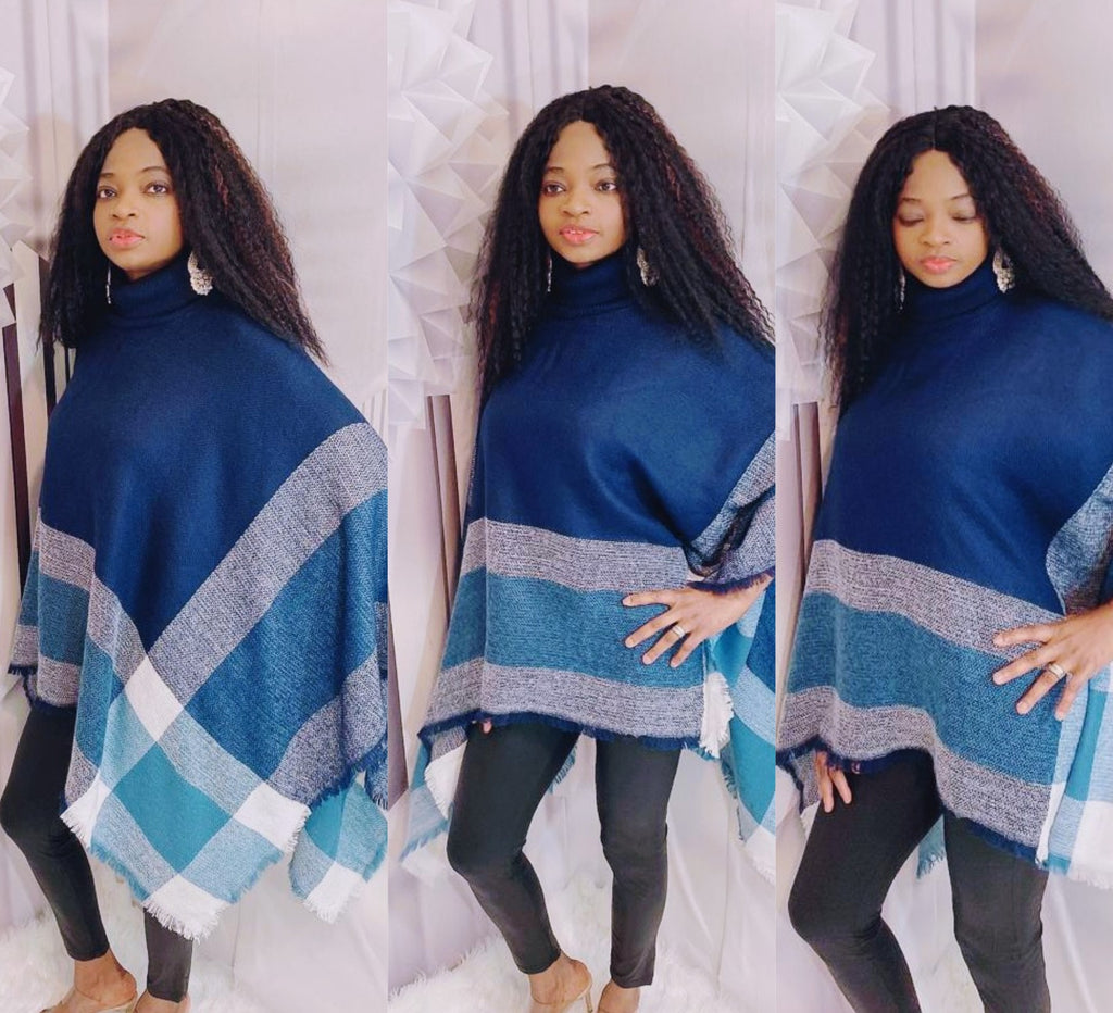 Alexa Pretty Poncho ( Navy)