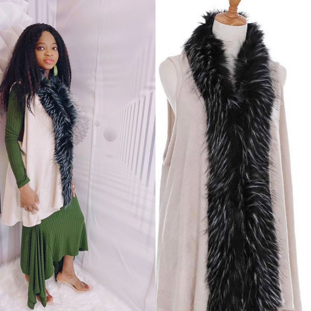 Faux Fur Trimmed Vest