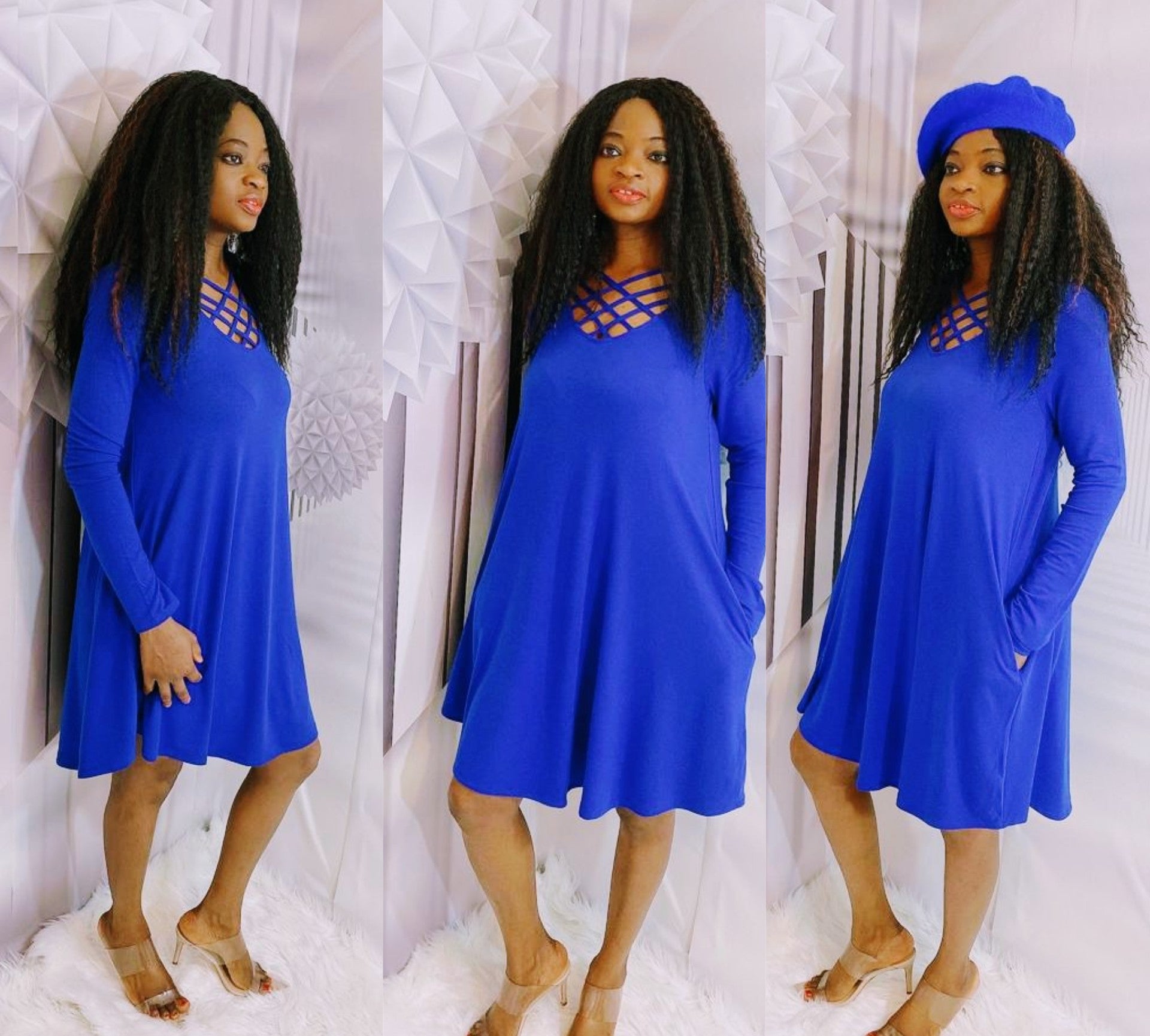 TRIPLE DRESS ( DENIM BLUE)