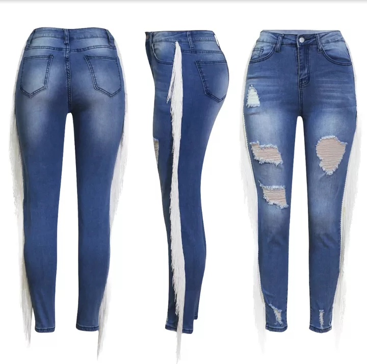 Side Fringe Jeans