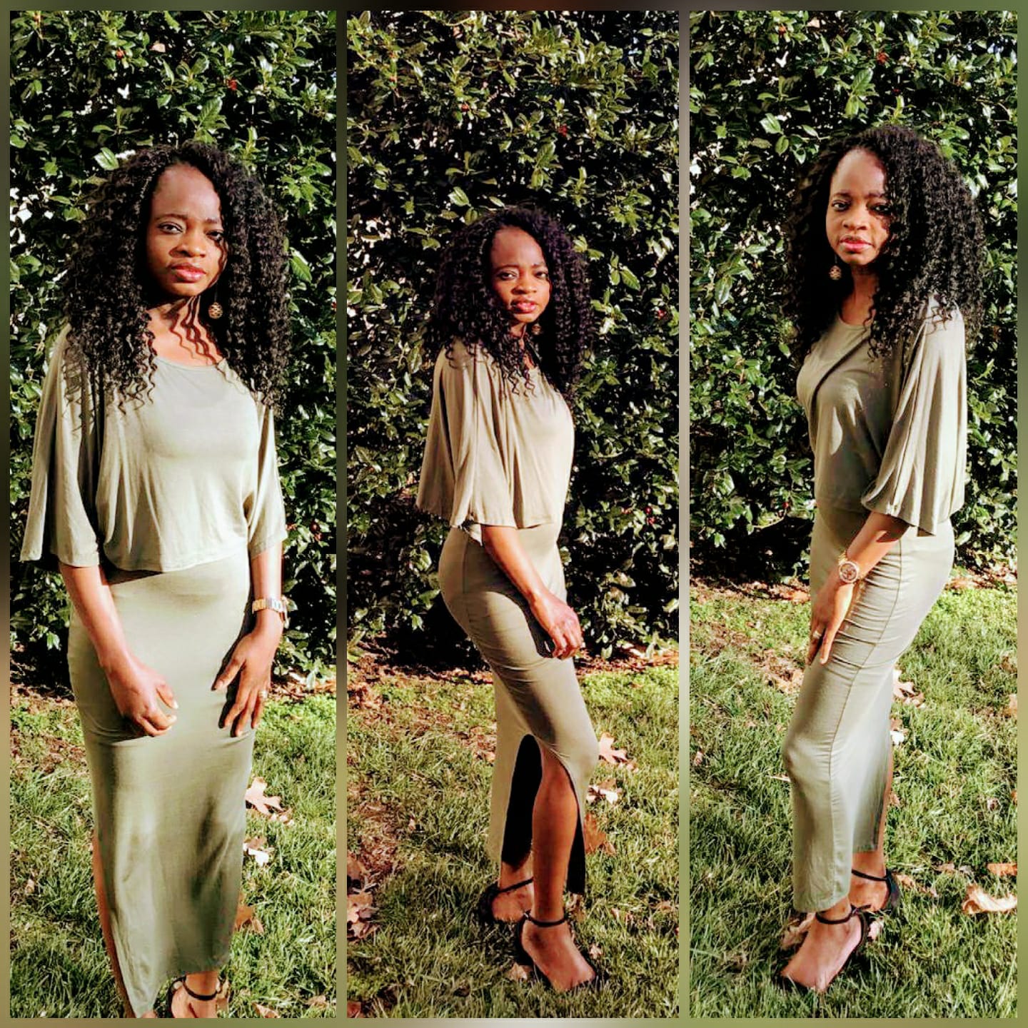 Tina Olive Dress Set